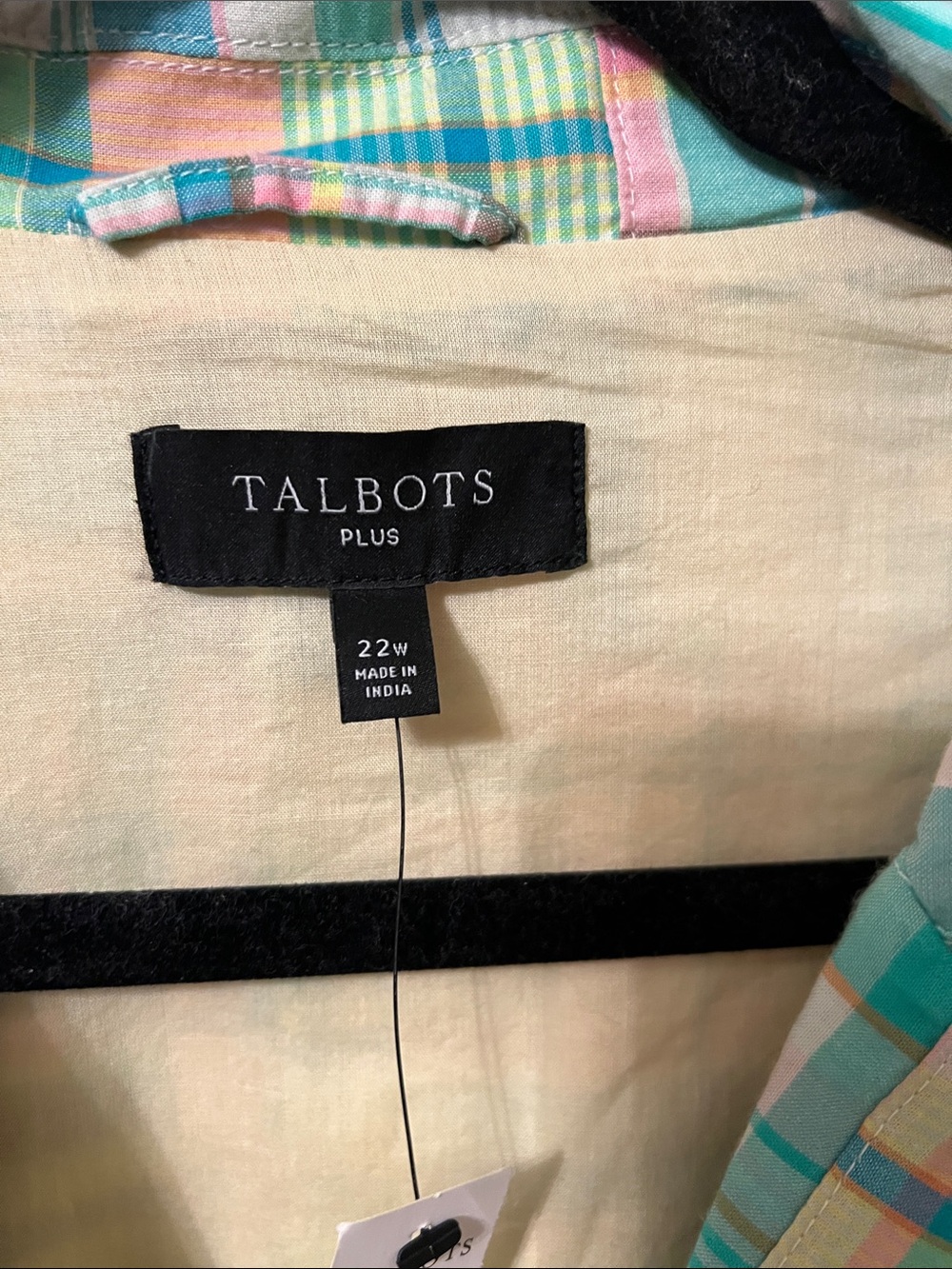 Talbots Madras Jacket Plus Size - Picture 3 of 10